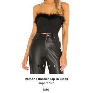 Ramona Bustier top in black